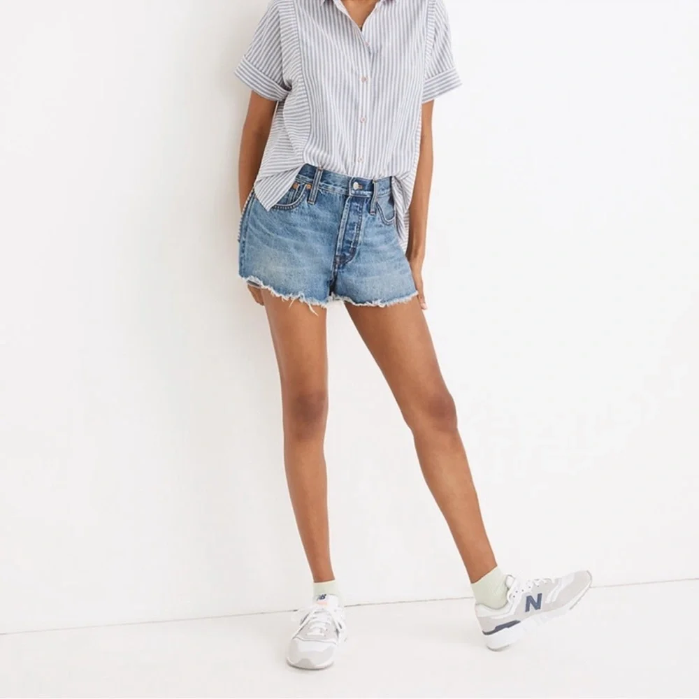 Madewell Relaxed Denim Shorts High Rise Casual Summer Jean Shorts Women's Sz 29 - Picture 2 of 10